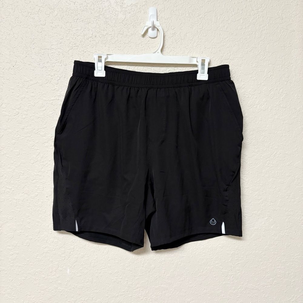Tasc Performance Shorts Mens Black Lined Active Stretch Drawstring Size L